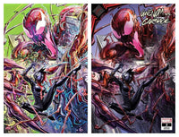 KING IN BLACK: GWENOM Vs CARNAGE #2 Clayton Crain Black Light Variant Set