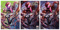 KING IN BLACK: GWENOM Vs CARNAGE #2 Clayton Crain Black Light Variant Set