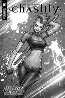 CHASTITY #1  1:40 Nakayama  B&W Variant Cover