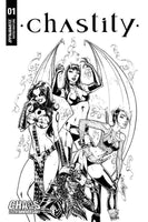 CHASTITY #1  1:50 J Scott Campbell  B&W Variant Cover