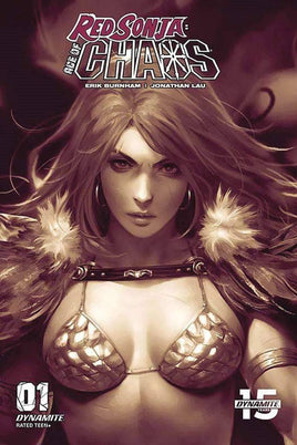 RED SONJA AGE OF CHAOS #1 1:20 Derrick Chew Mono Variant Cover