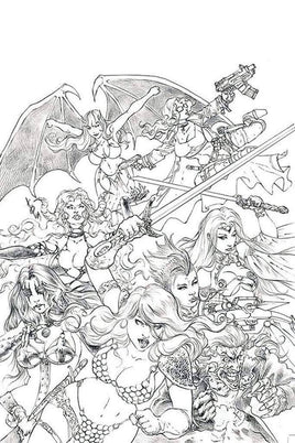 RED SONJA AGE OF CHAOS #1 1:50 Quah Virgin Sketch Variant Cover