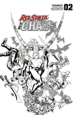 RED SONJA AGE OF CHAOS #2 1:35 Lau B&W Variant Cover