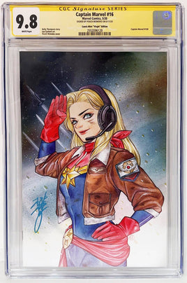 CAPTAIN MARVEL #16 CGC 9.8 SIGNED Peach Momoko Virgin Variant LTD To 600 With COA