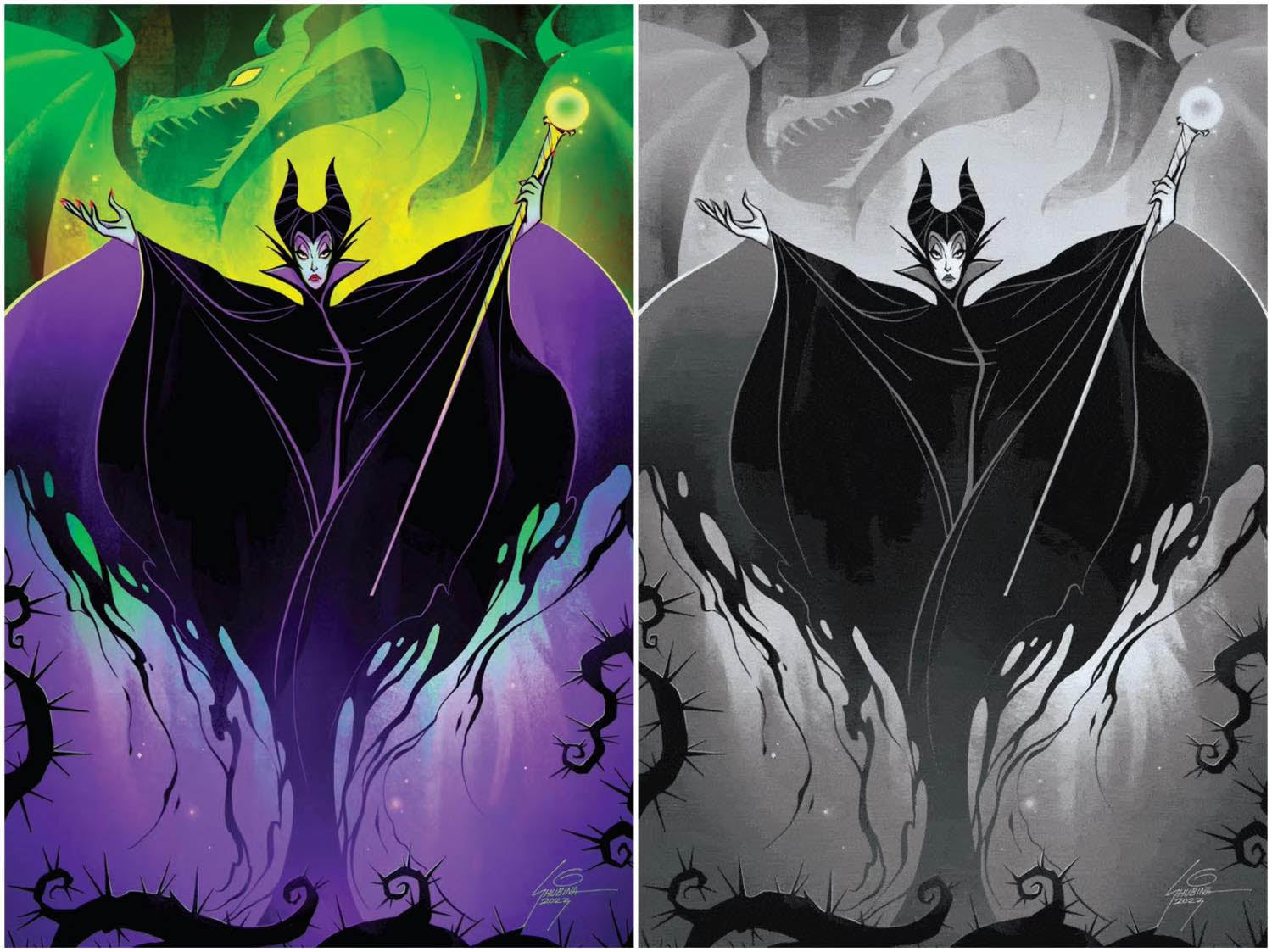 Disney Villains Maleficent No. 1 Ivan Talavera Variants LTD 400 Each -  Purple Variant (1 Comic)